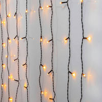 LICHTERVORHANG 130/5/200 cm   - Transparent/Schwarz, Basics, Kunststoff (130/5/200cm) - Eglo
