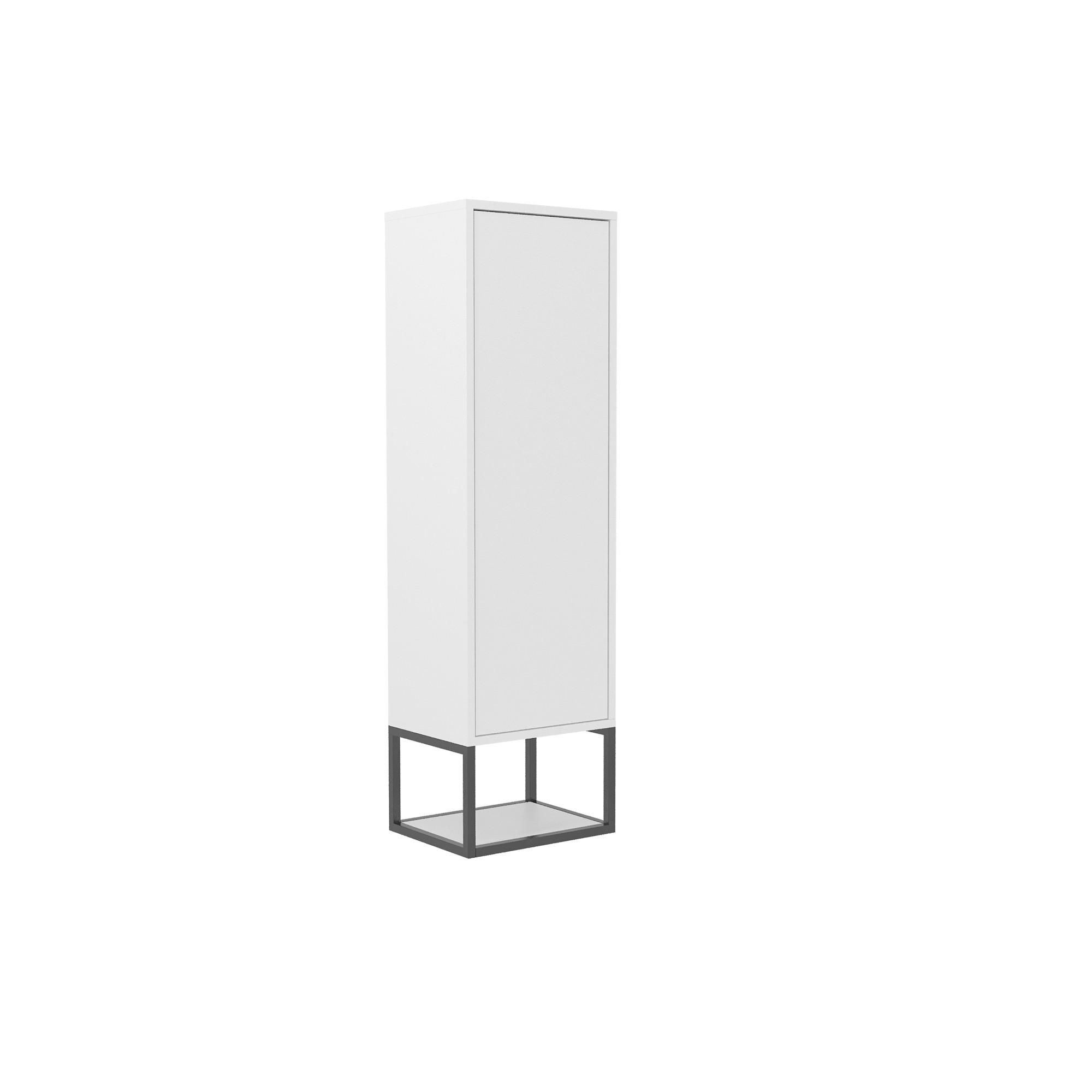 MIDISCHRANK 40/138/32 cm  - Schwarz/Weiß, Design, Holzwerkstoff/Metall (40/138/32cm) - Welnova