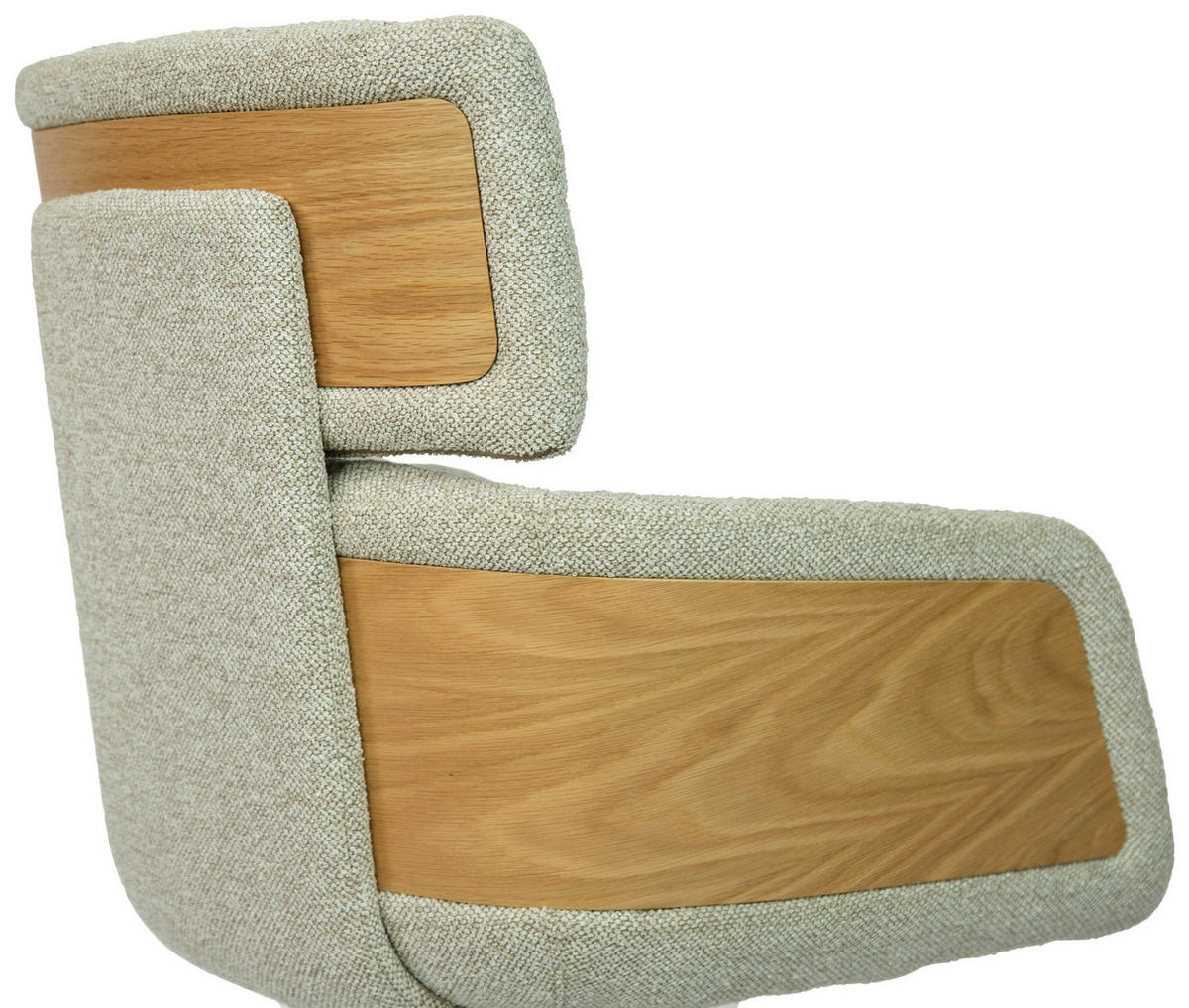 ARMLEHNSTUHL  in Eisen Webstoff  - Taupe/Eichefarben, Design, Holz/Textil (62/92/66cm) - Dieter Knoll