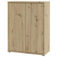 SCHUHSCHRANK 74,5/99,1/34,9 cm  - Eiche Artisan/Grau, MODERN, Holzwerkstoff/Kunststoff (74,5/99,1/34,9cm) - Xora