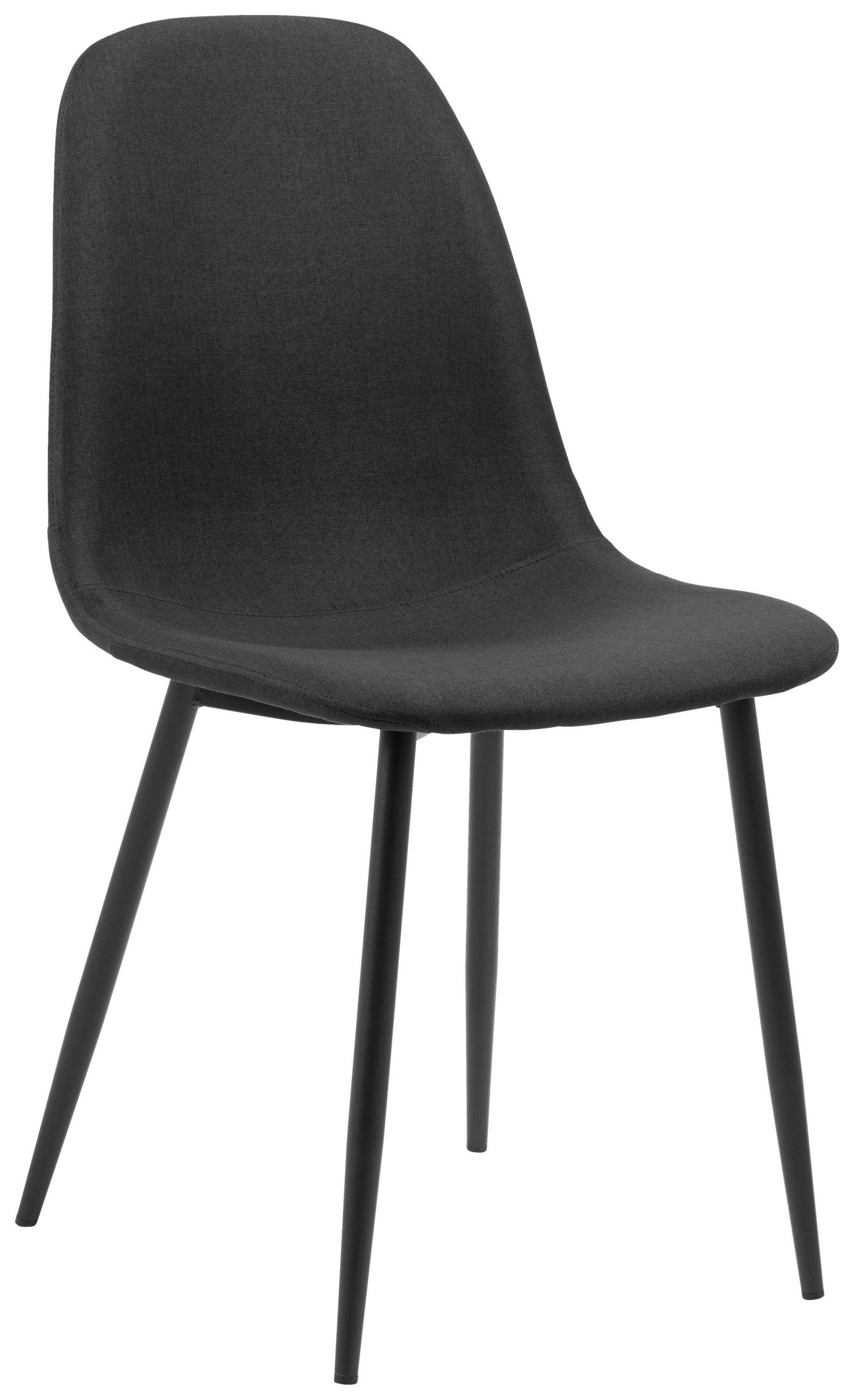 STUHL  in Webstoff Textil  - Schwarz, Trend, Textil/Metall (44/86/54cm)