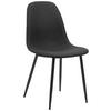 STUHL Webstoff Schwarz  - Schwarz, Trend, Textil/Metall (44/86/54cm)