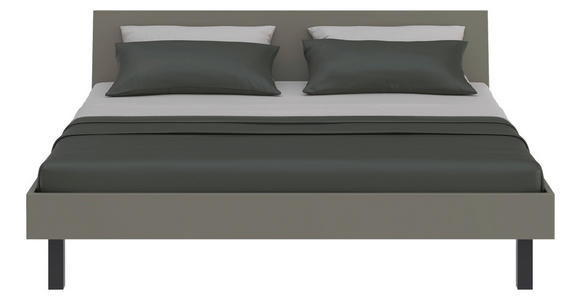 BETT 200/200 cm  in Grau, Grün  - Schwarz/Grau, Design, Holzwerkstoff/Metall (200/200cm) - Xora