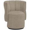 COCKTAILSESSEL in Webstoff Braun, Hellrosa  - Hellrosa/Schwarz, Design, Holz/Textil (73/82/62cm) - Emilio Belluti