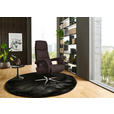 RELAXSESSEL in Leder Braun  - Edelstahlfarben/Braun, Design, Leder/Metall (76/119/86cm) - Dieter Knoll