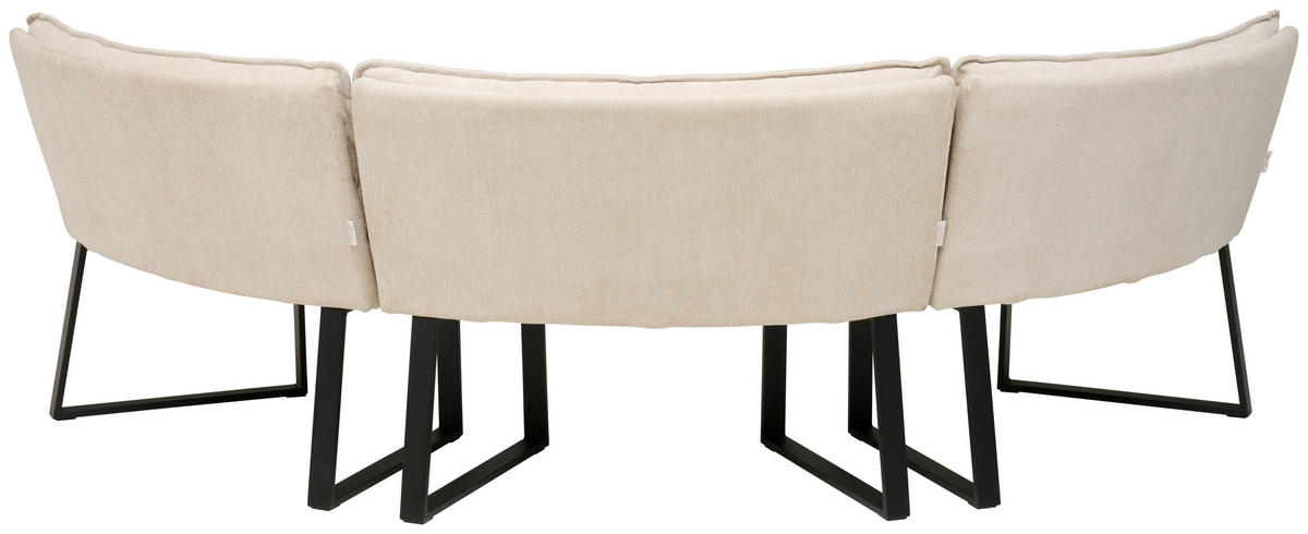 KLUPA  bež  metal, tekstil      - bež/crna, Moderno, metal/tekstil (108/82/60cm) - Livetastic