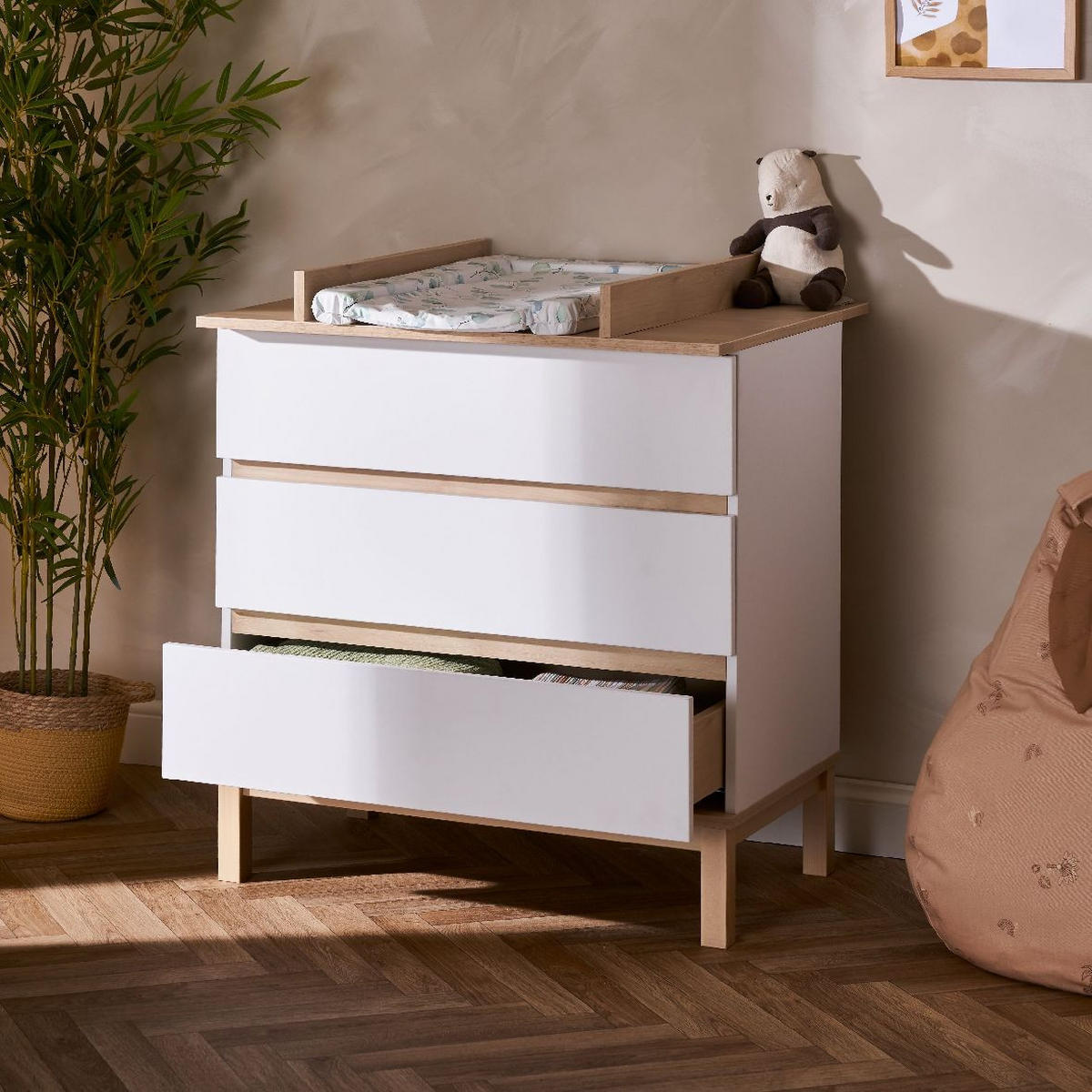 WICKELKOMMODE Astrid  - Basics, Holz (100/90/50cm)