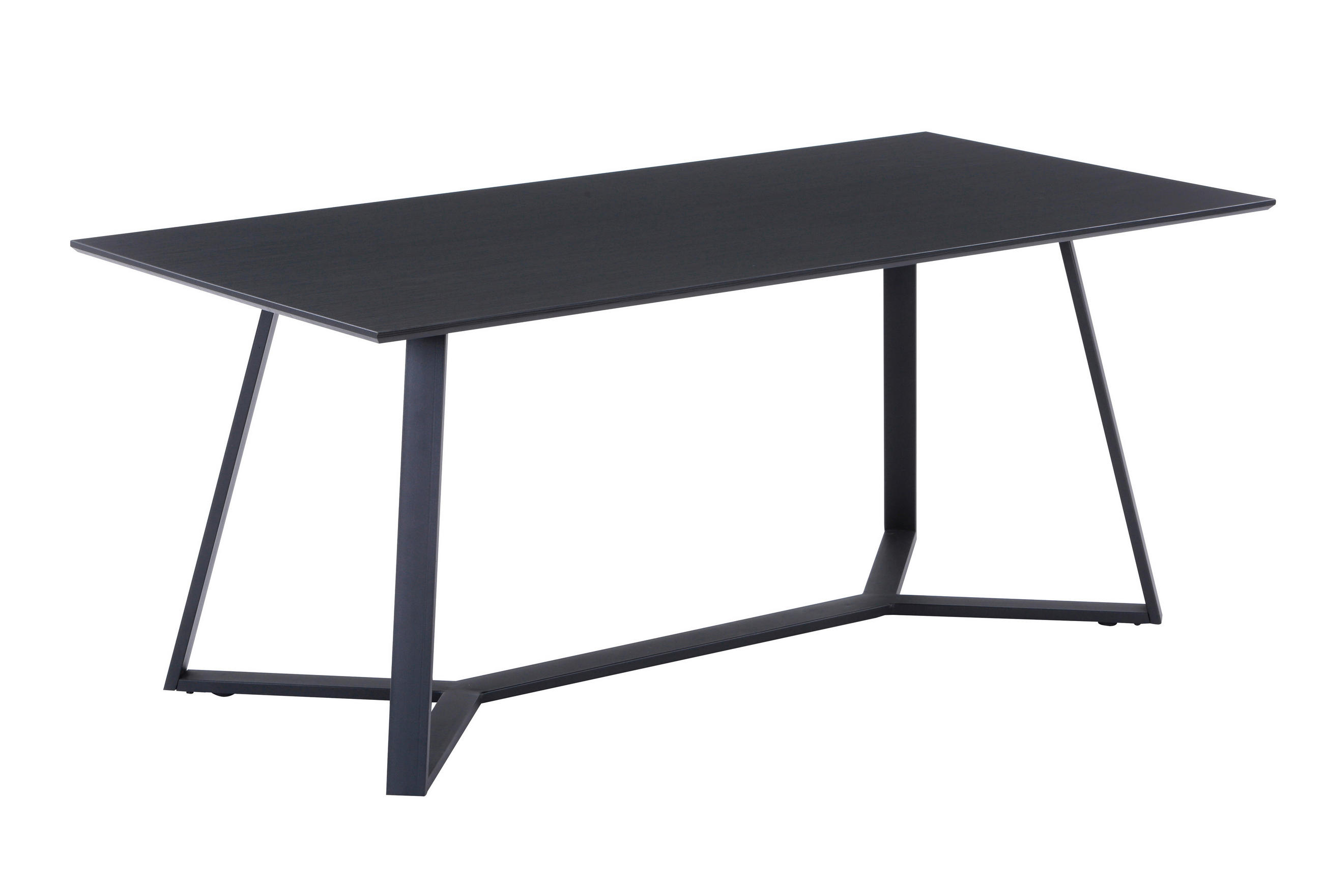 Livetastic Esstisch Schwarz, Dunkelgrau 90x75x180 cm