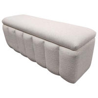 SITZBANK 120/46/41 cm Webstoff Beige Kunststoff  - Beige/Schwarz, Design, Kunststoff/Textil (120/46/41cm) - Novel