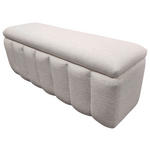 SITZBANK 120/46/41 cm Webstoff Beige Kunststoff  - Beige/Schwarz, Design, Kunststoff/Textil (120/46/41cm) - Novel