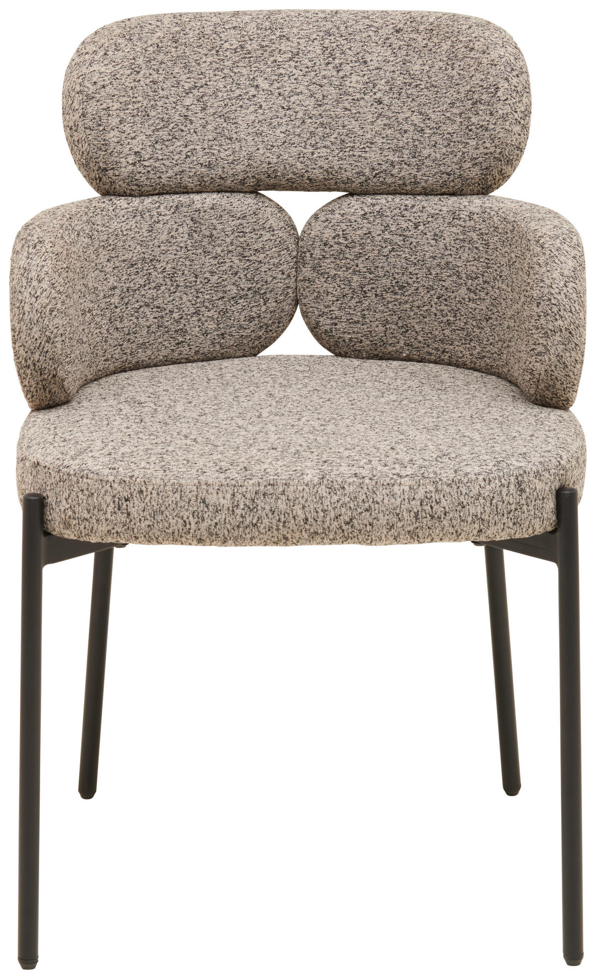 ŽIDLE S PODRUČKAMI, železo, tkaná látka, šedá - šedá/černá, Moderní, kov/textil (52/80/56cm) - MID.YOU