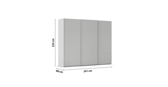 SCHWEBETÜRENSCHRANK in Grau - Grau, KONVENTIONELL, Holzwerkstoff/Metall (242/223/68cm) - Novel