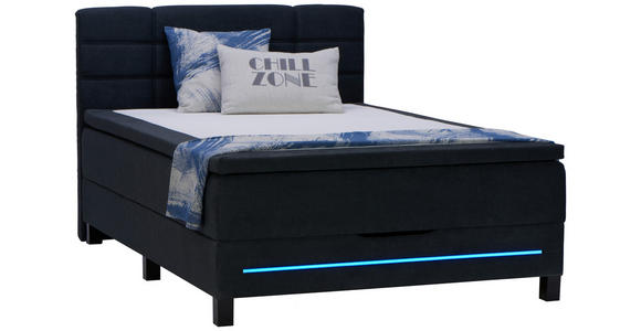 BOXSPRINGBETT 140/200 cm in Anthrazit - Anthrazit/Schwarz, KONVENTIONELL, Holzwerkstoff/Kunststoff (140/200cm) - Carryhome