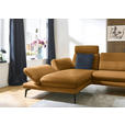 ECKSOFA in Echtleder Currygelb  195/308 cm  - Currygelb/Schwarz, Design, Leder/Metall (195/308cm) - Dieter Knoll