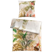 BETTWÄSCHE Satin 135/200 cm  - Grün, Basics, Textil (135/200cm) - Novel