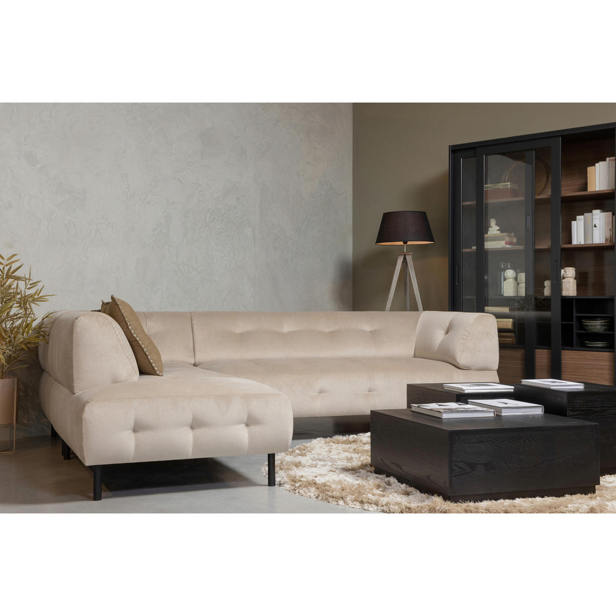 BEISTELLTISCHSET in Holzwerkstoff  - Schwarz, Design, Holzwerkstoff - Livetastic