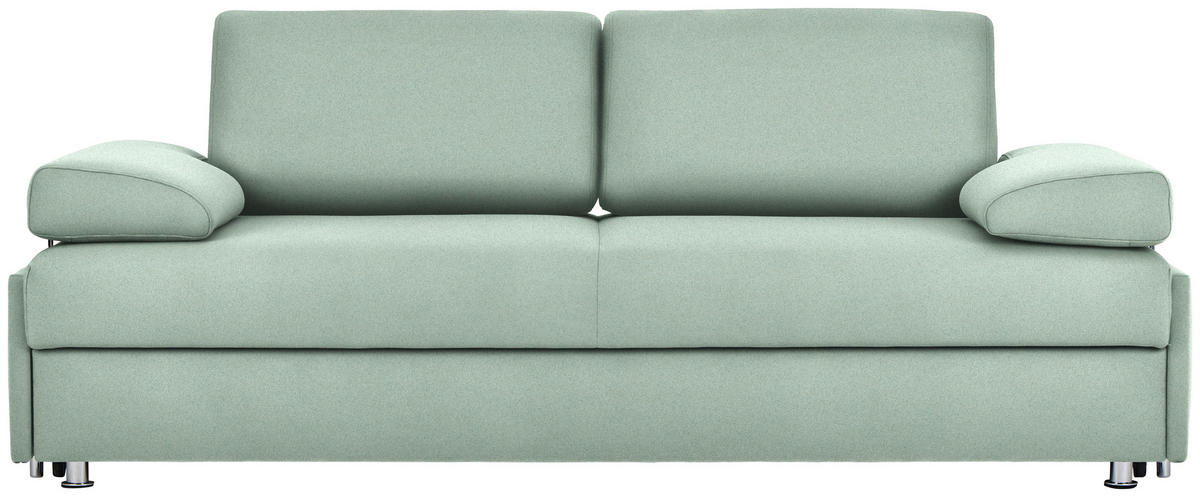SCHLAFSOFA in Textil Mintgrün  - Chromfarben/Mintgrün, Design, Textil/Metall (212/84/100cm) - Bali