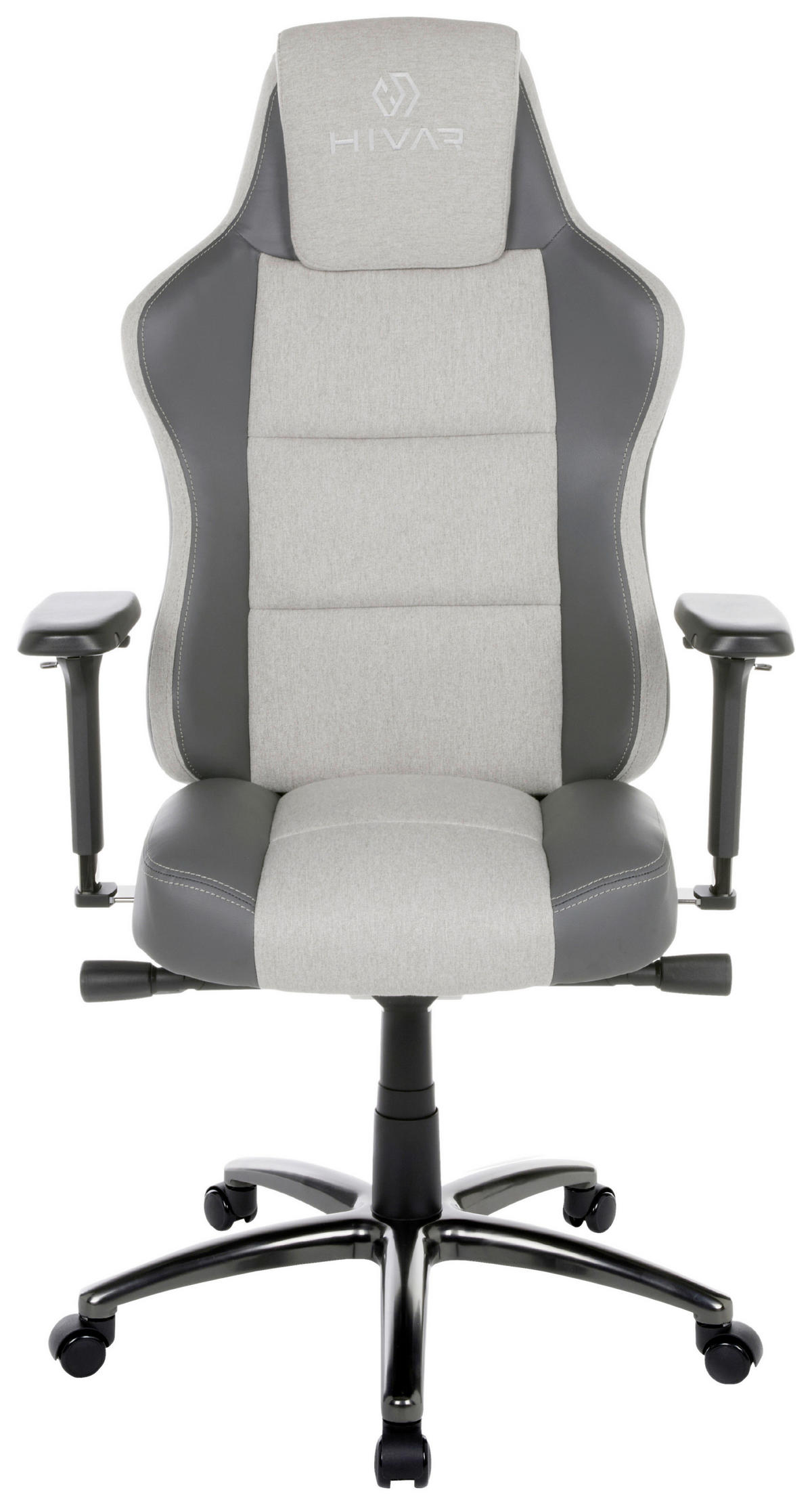 EQLIPSE Cloud Obsidian Anthrazit, Grau, Hellgrau, Schwarz Hochglanz Metall, Textil   - Schwarz Hochglanz/Anthrazit, LIFESTYLE, Textil/Metall (79/142/77cm) - HIVAR