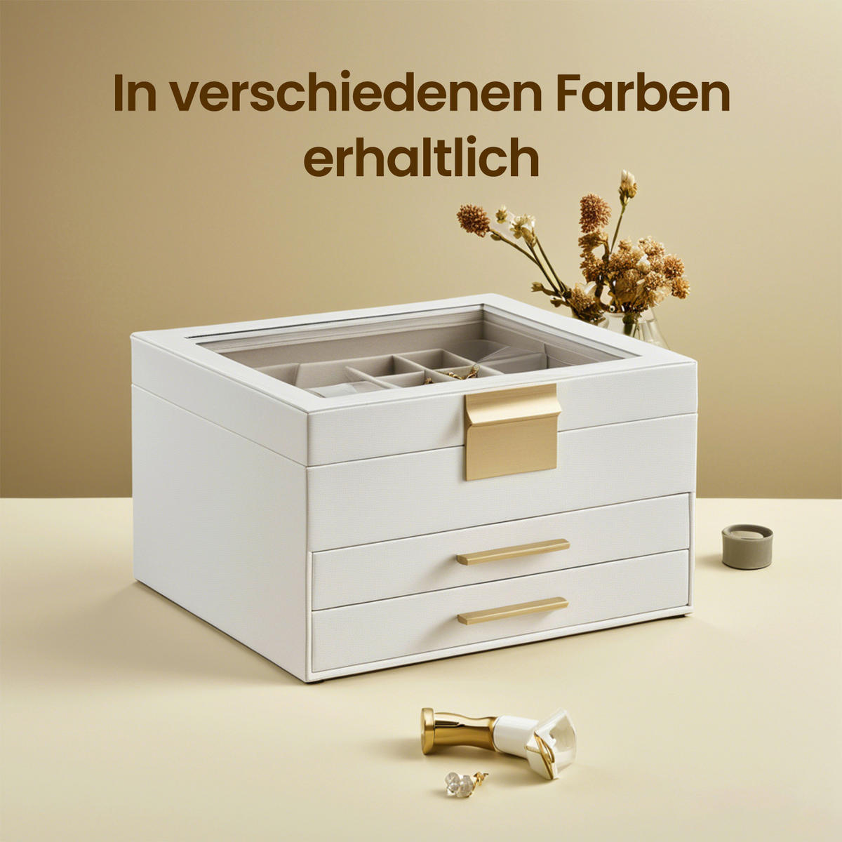 SCHMUCKKÄSTCHEN - Weiß, LIFESTYLE, Holzwerkstoff (23,1/13,5/20,3cm)