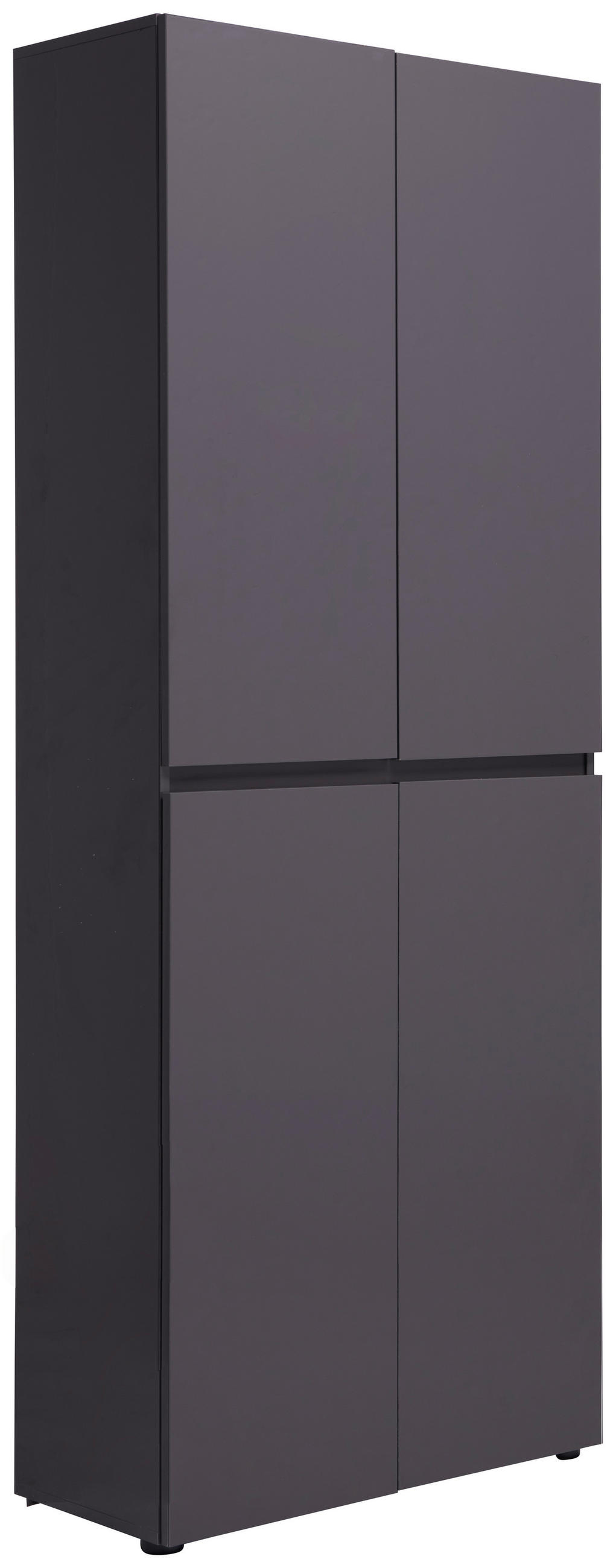 SCHUHSCHRANK Anthrazit  - Anthrazit/Schwarz, Design, Holzwerkstoff/Kunststoff (80/200/34cm) - Xora