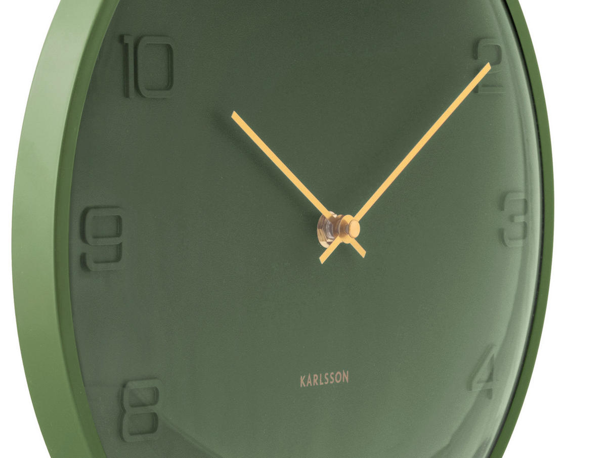 WANDUHR Fuerte Grün  - Grün, Basics, Metall (30,5cm) - Karlsson