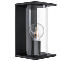 AUSSENWANDLEUCHTE - Klar/Schwarz, Konventionell, Glas/Metall (16,5/17/28cm) - Eglo