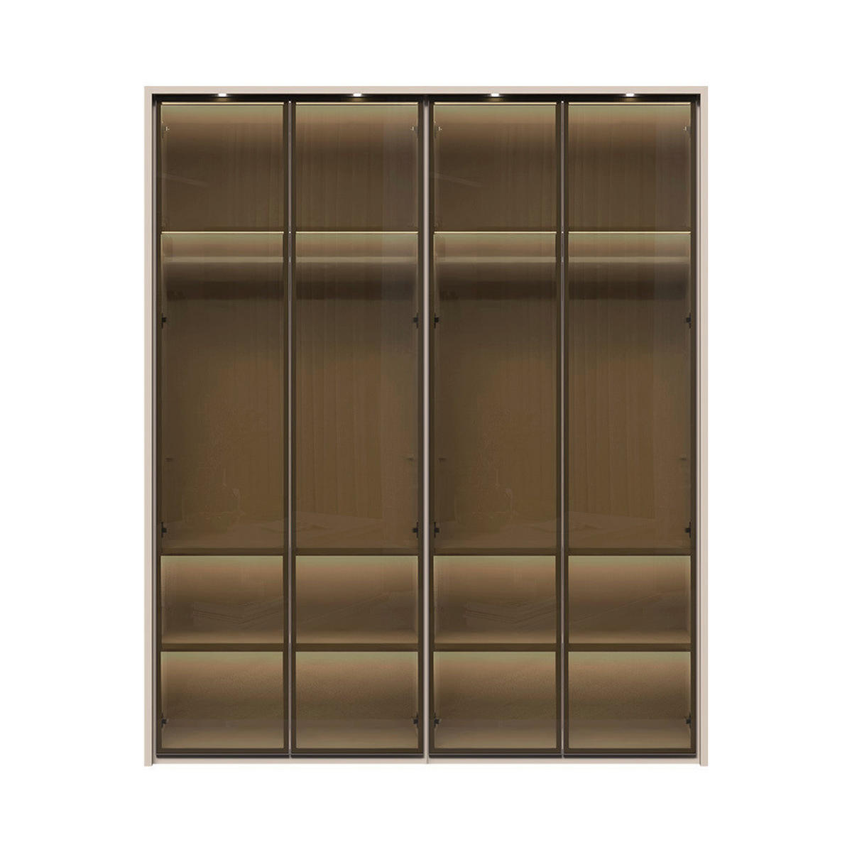 ORMAR SA KLASIČNIM VRATIMA  187/226/60 cm  - Dizajnerski, staklo/metal (187/226/60cm)