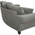 BIGSOFA in Flachgewebe Grau, Olivgrün  - Schwarz/Olivgrün, KONVENTIONELL, Holz/Textil (290/78/115cm) - Carryhome