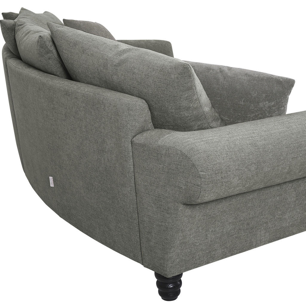 Thumbnail - Carryhome Bigsofa, Grau, Olivgrün, Textil, Buche, massiv, 3,5-Sitzer, Füllung: Polyester, 290x78x115 cm, Rücken echt, Wo...