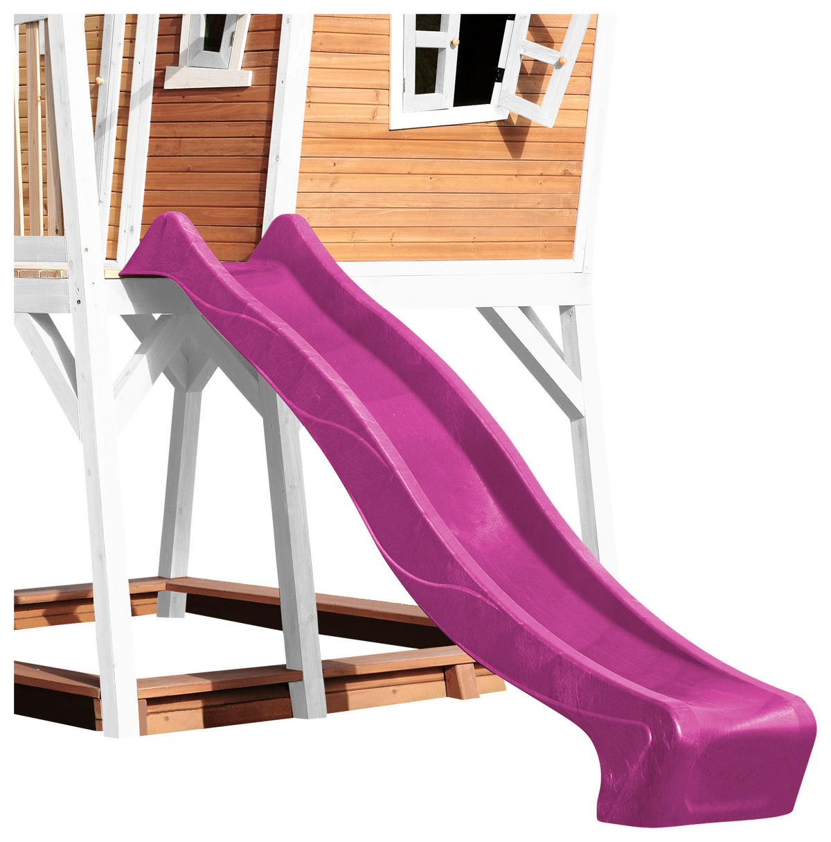 SPIELTURM 432/288/193 cm  - Lila/Braun, KONVENTIONELL, Holz (432/288/193cm) - Ambia Garden