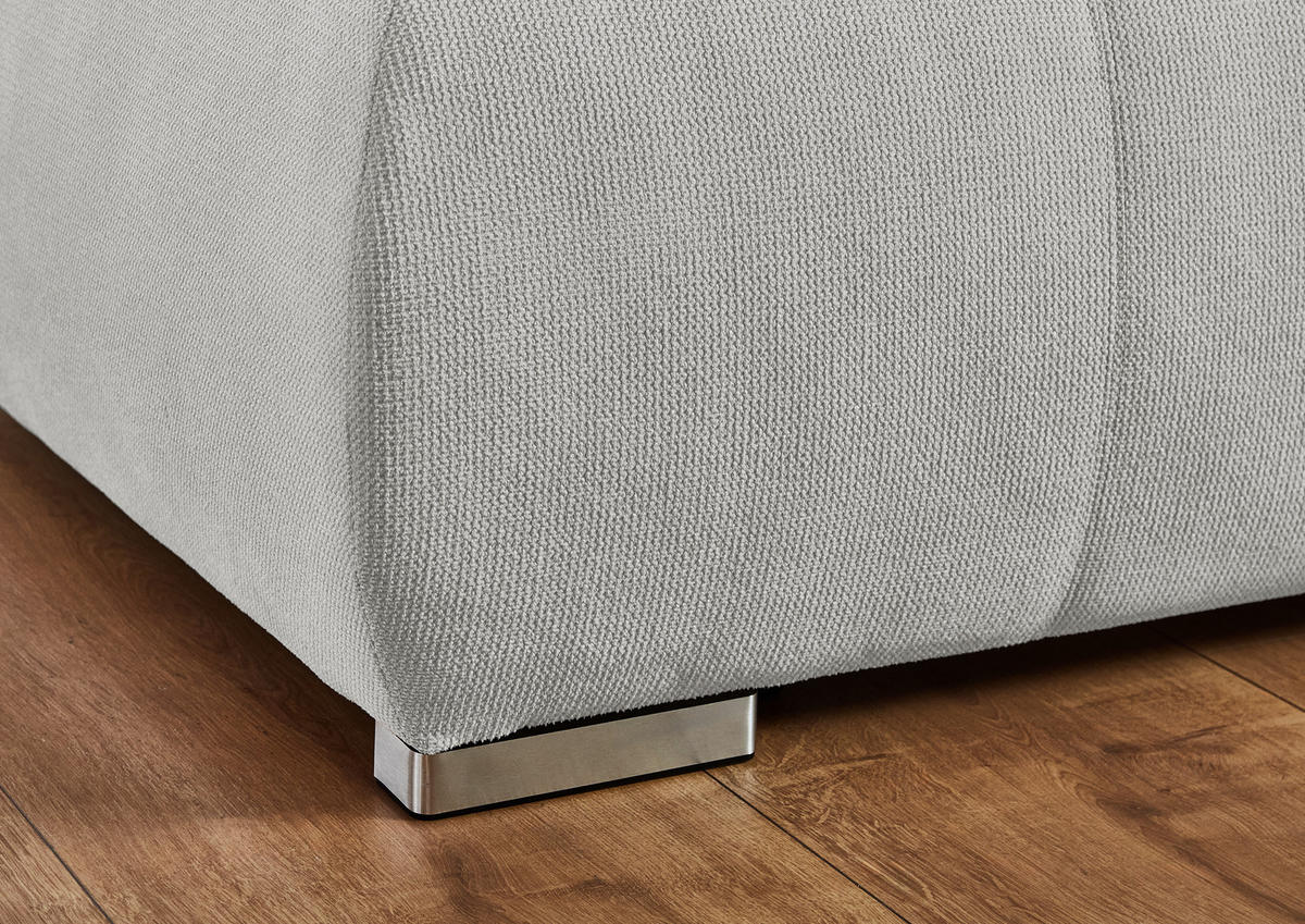 SCHLAFSOFA Webstoff Naturfarben  inkl. Rückenkissen, Armlehnenkissen, Bettkasten, Schlaffunktion, Topper, Rücken echt  - Chromfarben/Naturfarben, KONVENTIONELL, Holz/Kunststoff (207/91/90cm) - Carryhome