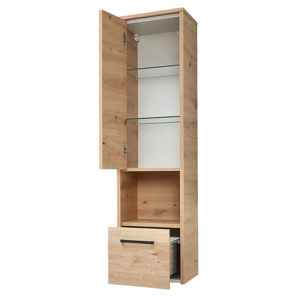 Thumbnail - Xora Midischrank XO 1000, Eiche Artisan, Holzwerkstoff, 2 Fächer, 1 Schubladen, 30x123.20x33 cm, umfangreiches Zubehör e...