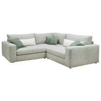 ECKSOFA  Mintgrün Chenille  - Dunkelgrün/Creme, KONVENTIONELL, Kunststoff/Textil (248/248cm) - Carryhome