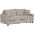 SCHLAFSOFA Webstoff Taupe  - Taupe/Schwarz, Design, Kunststoff/Textil (186/83/100cm) - Xora