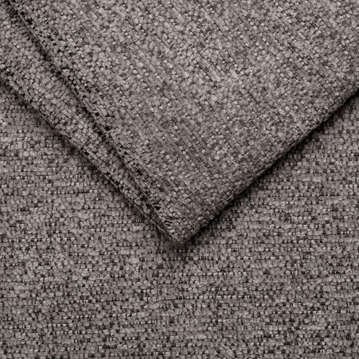 ECKSOFA  in Chenille Graubraun  - Graubraun/Schwarz, MODERN, Kunststoff/Textil (204/292cm) - Milino