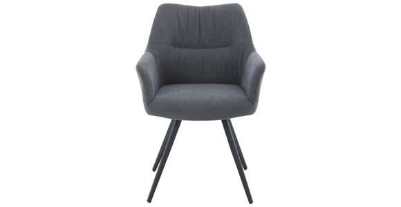 ARMLEHNSTUHL  Typenauswahl Webstoff  - Grau, Design, Textil/Metall (58/86/62,5cm) - Carryhome