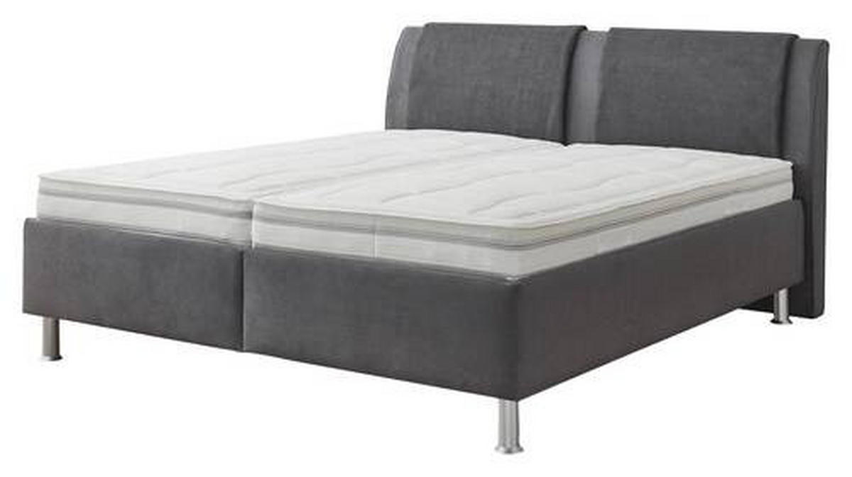 POLSTERBETT 160/200 cm  in Anthrazit, Grau  - Weiss/Anthrazit, Konventionell, Holz/Holzwerkstoff (160/200cm) - Beldomo - Sleep