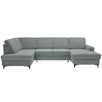 SOFFA i vävt tyg grå, grön  - grön/svart, Klassisk, metall/textil (185/317/167cm) - Livetastic