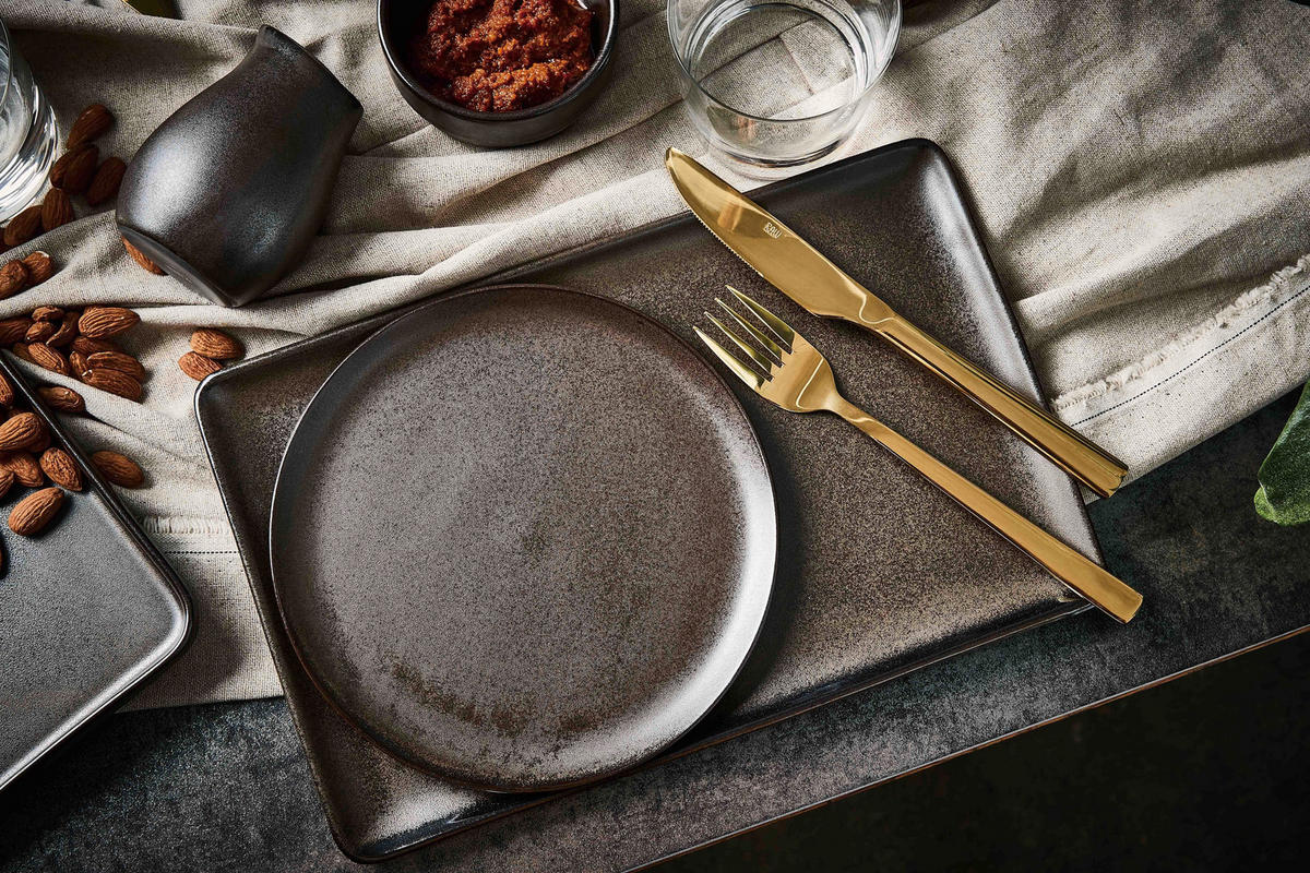 SPEISETELLER RAW  - Braun, Basics, Keramik (32/20/2cm) - Aida