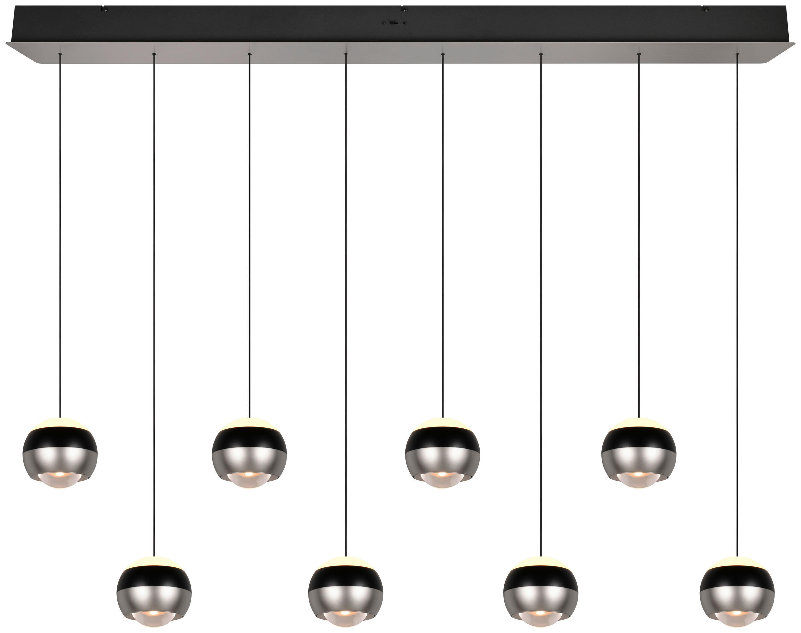 LED-HÄNGELEUCHTE Trio Select 150/13/200 cm  - Schwarz/Nickelfarben, Design, Metall (150/13/200cm) - Trio Leuchten