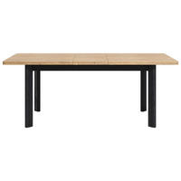 JÍDELNÍ STŮL, akácie, 160-200/90/76 cm - černá, Lifestyle, dřevo (160-200/90/76cm) - Landscape