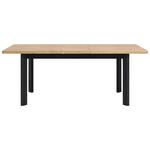 ESSTISCH in Holz 160-200/90/76 cm  - Schwarz/Akaziefarben, LIFESTYLE, Holz (160-200/90/76cm) - Landscape