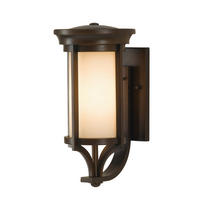 VONKAJŠIE NÁSTENNÉ SVIETIDLO, 19.4/38.8/24.1 cm - bronzová, Konventionell, kov/sklo (19.4/38.8/24.1cm) - Elstead Lighting