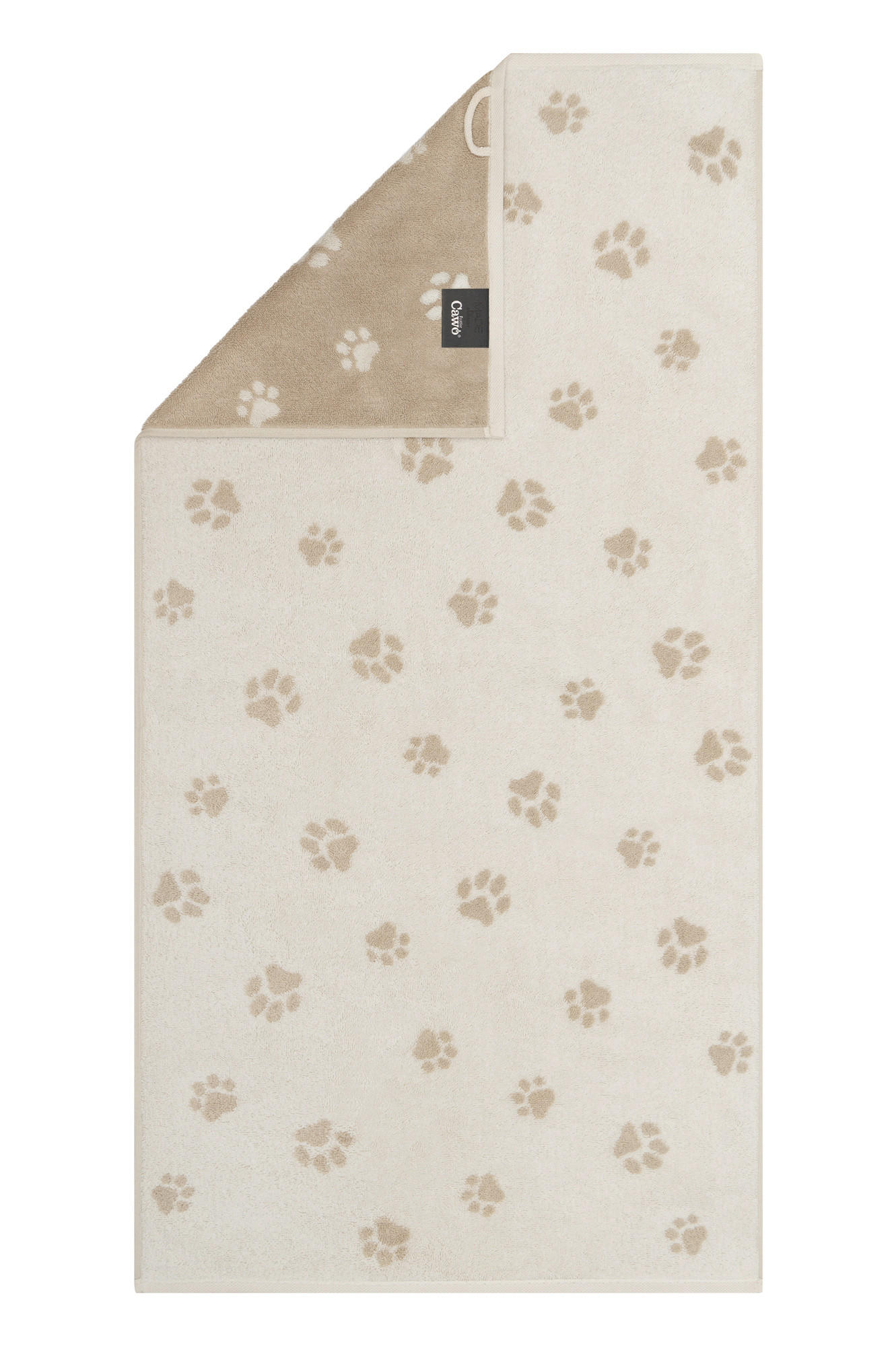 HANDTUCH We love dogs Beige, Naturfarben - Beige/Naturfarben, Basics, Textil (50/100cm) - Cawoe