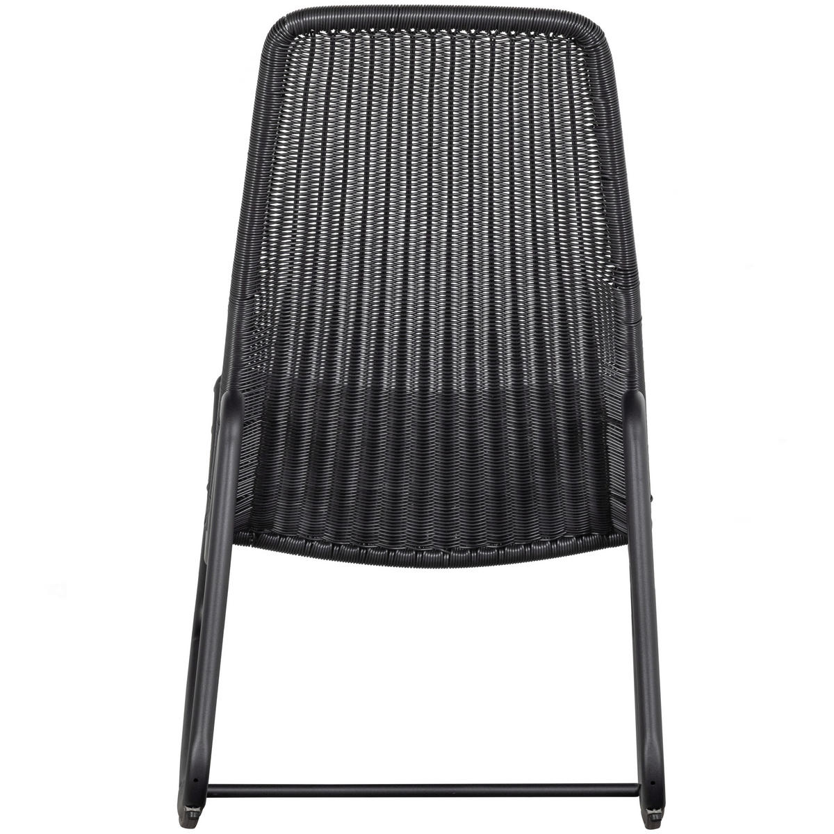 SCHAUKELSTUHL in beschichtet Schwarz  - Schwarz, Design, Textil/Metall (51/97/95cm) - Livetastic