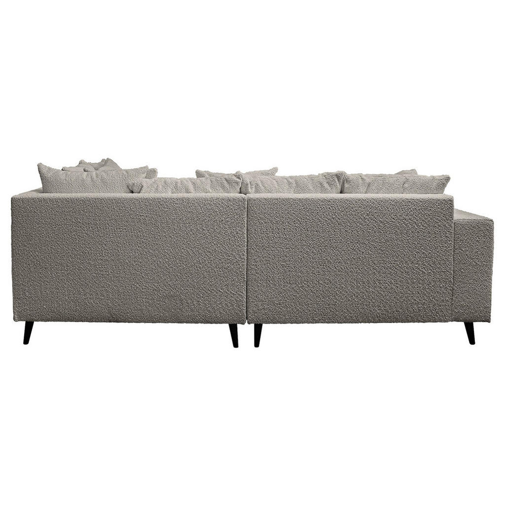 Thumbnail - Mid.you Ecksofa, Dunkelgrau, Textil, Birke, 3-Sitzer, Füllung: Schaumstoffflocken,Schaumstoffflocken, Ottomane rechts, L...