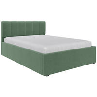 POLSTERBETT 140/200 cm  Salbeigrün  - Salbeigrün/Schwarz, Design, Holz/Kunststoff (140/200cm) - Stylife