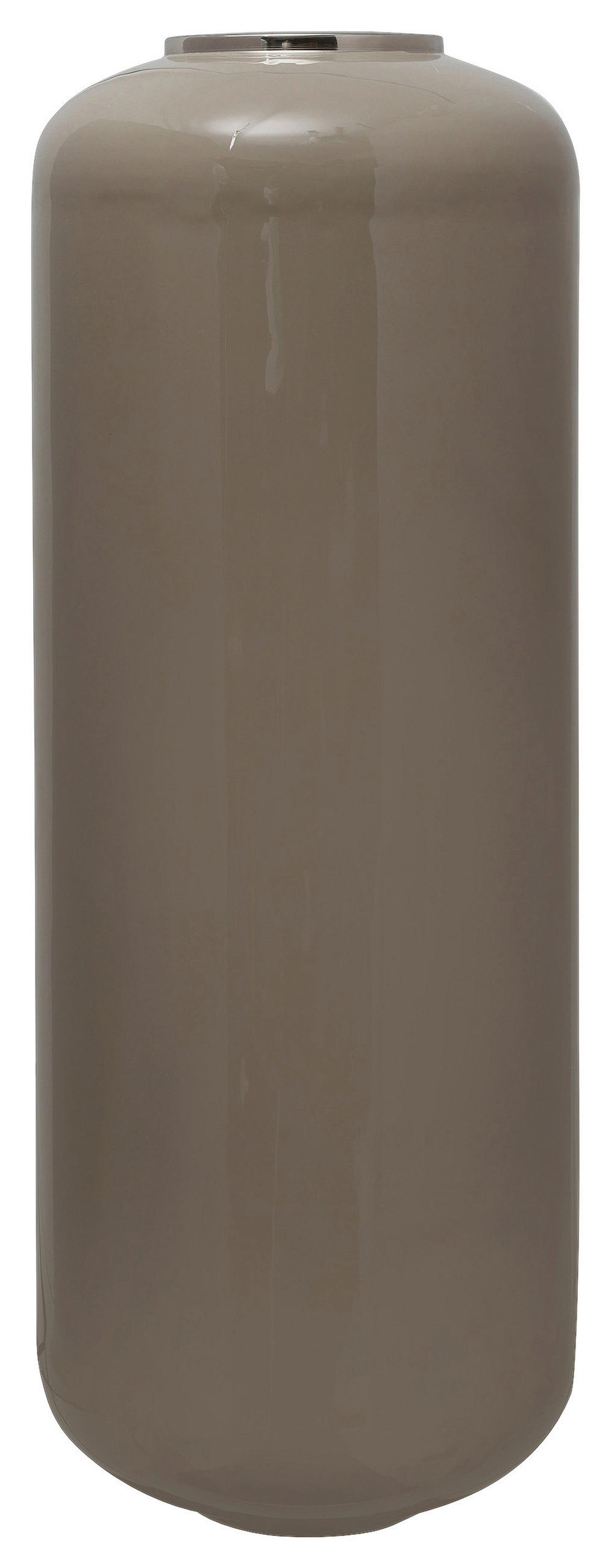 BODENVASE  - Taupe/Silberfarben, Trend, Metall (30/81cm) - Kayoom