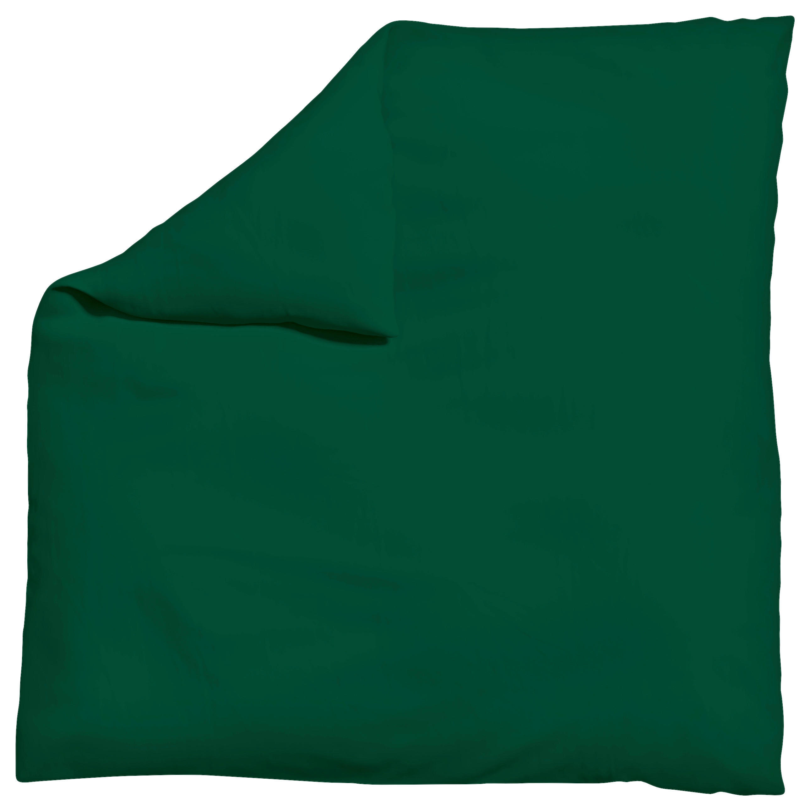 Schlafgut Bettdeckenbezug Woven Satin Dunkelgrün 200x200 cm