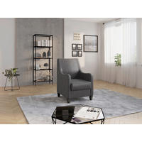 SESSEL in Mikrofaser Anthrazit  - Wengefarben/Anthrazit, KONVENTIONELL, Holz/Textil (70/93/75cm) - Sit & More